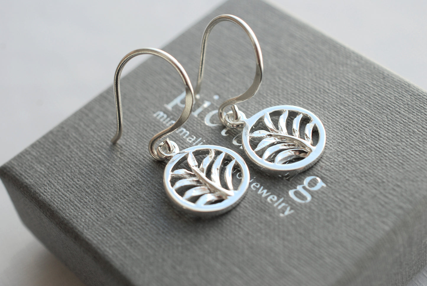 Boho Blatt-Ohrringe / 925er Sterling Silber / Geschenke für Frauen