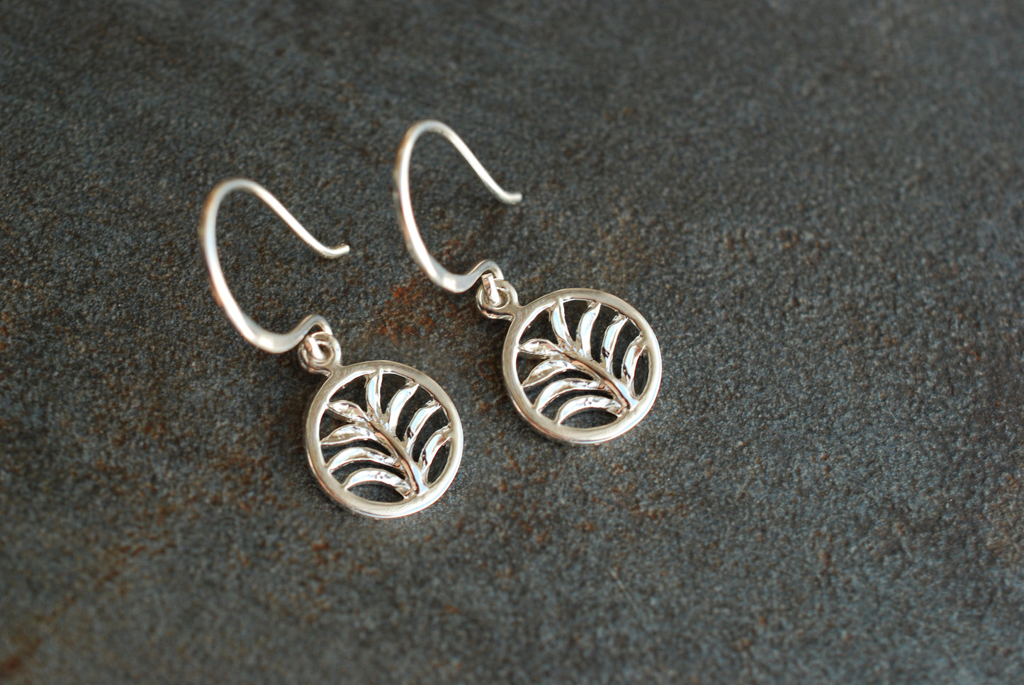 Boho Blatt-Ohrringe / 925er Sterling Silber / Geschenke für Frauen