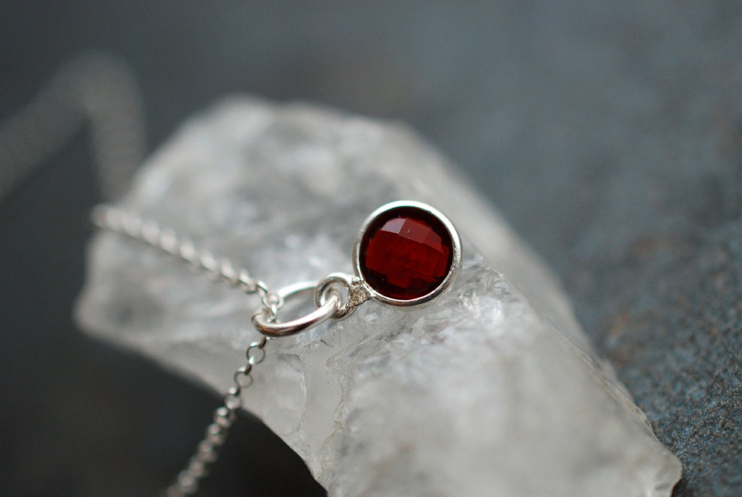 Geburtsstein-Kette 925er Silber . Geburtstagsgeschenke . personalisierte Geschenke - picturing