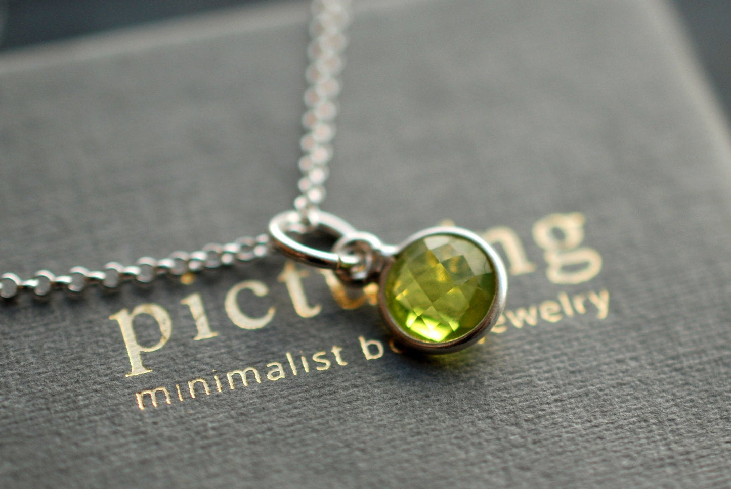 Geburtsstein-Kette 925er Silber . Geburtstagsgeschenke . personalisierte Geschenke - picturing