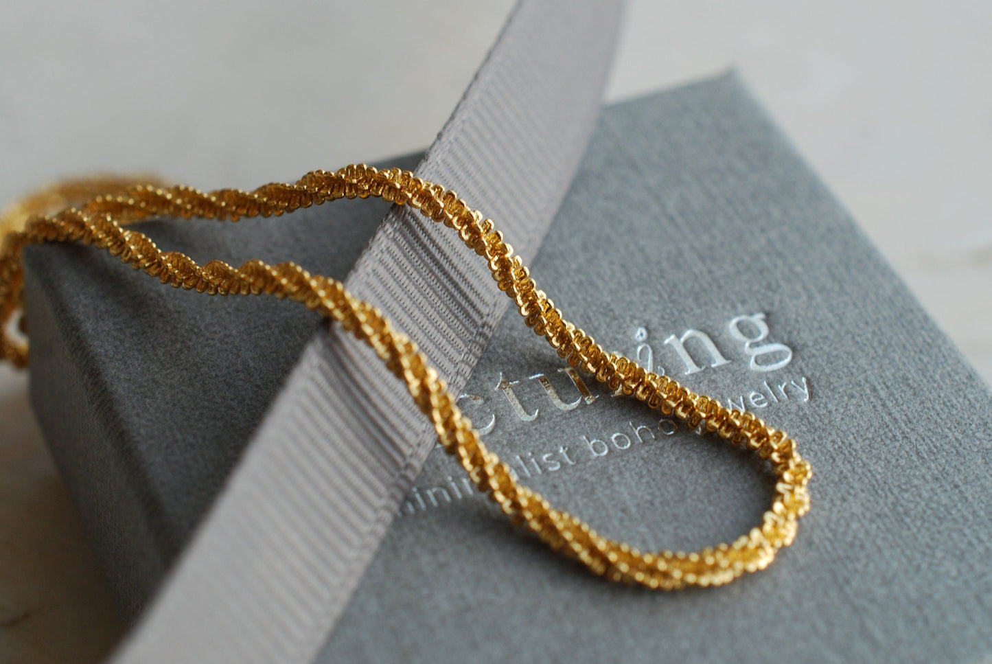 16 k Vergoldete Seil-Kette zum Kombinieren . Layering Kette