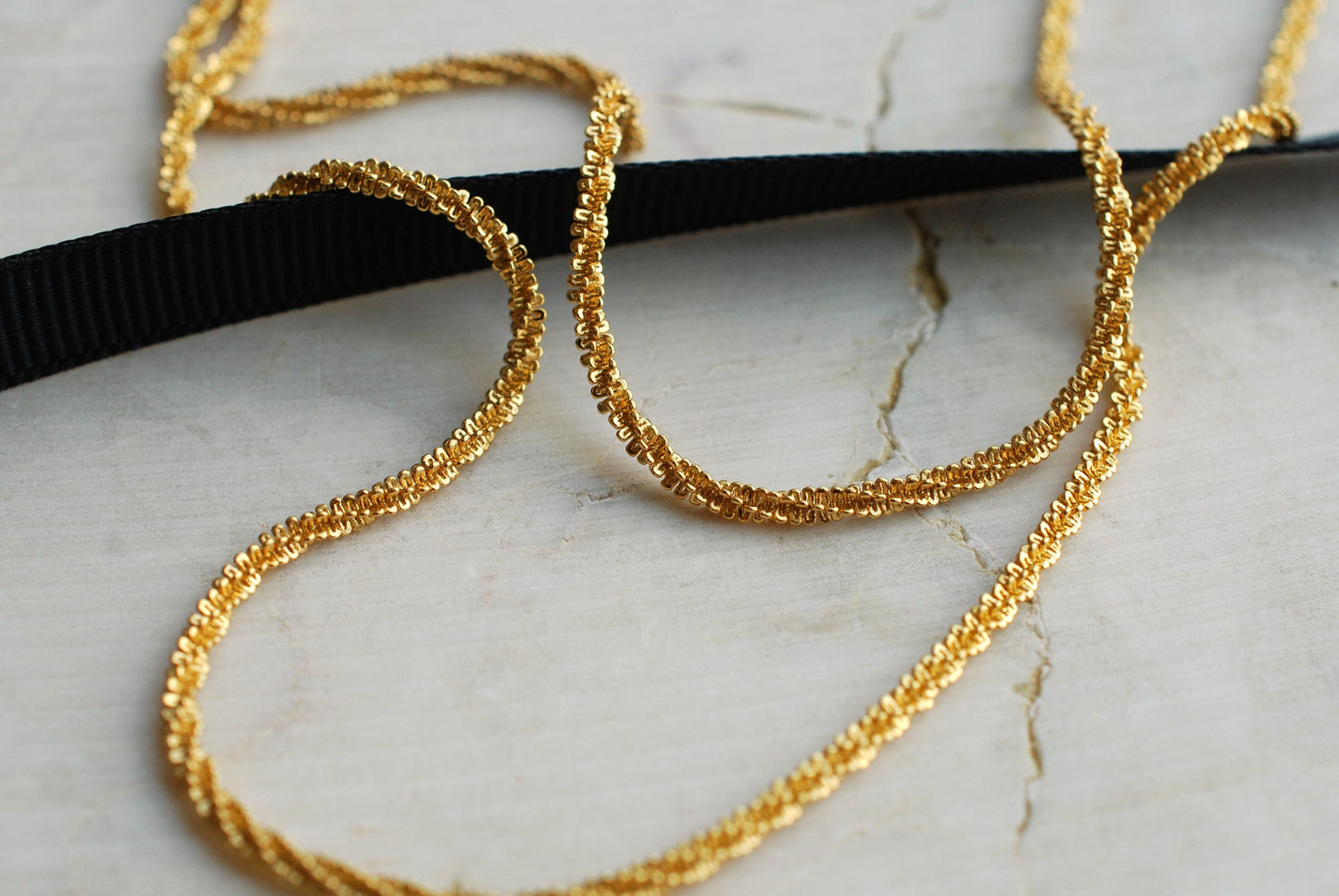 16 k Vergoldete Seil-Kette zum Kombinieren . Layering Kette