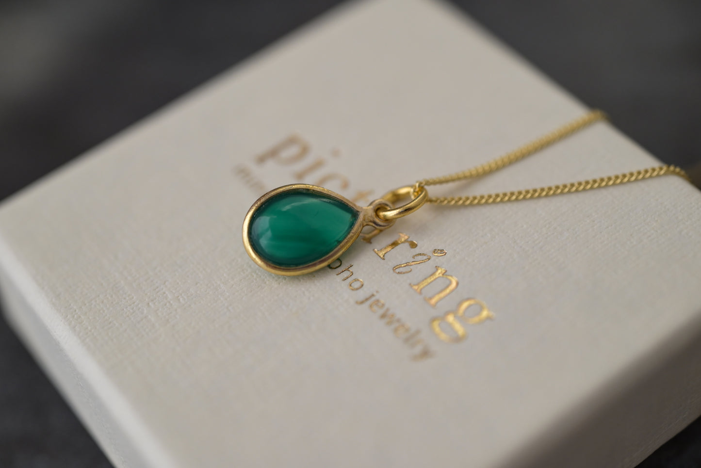 Geburtsstein-Kette PRECIOUS – Natürlicher Edelstein nach Wahl | 22 kt vergoldetes 925 Silber