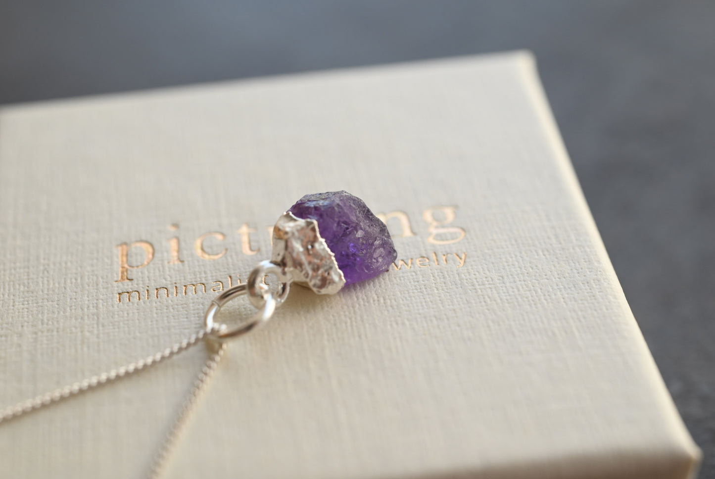 Roher Edelstein-Anhänger – AVA | Sterling Silber | optional mit Kette