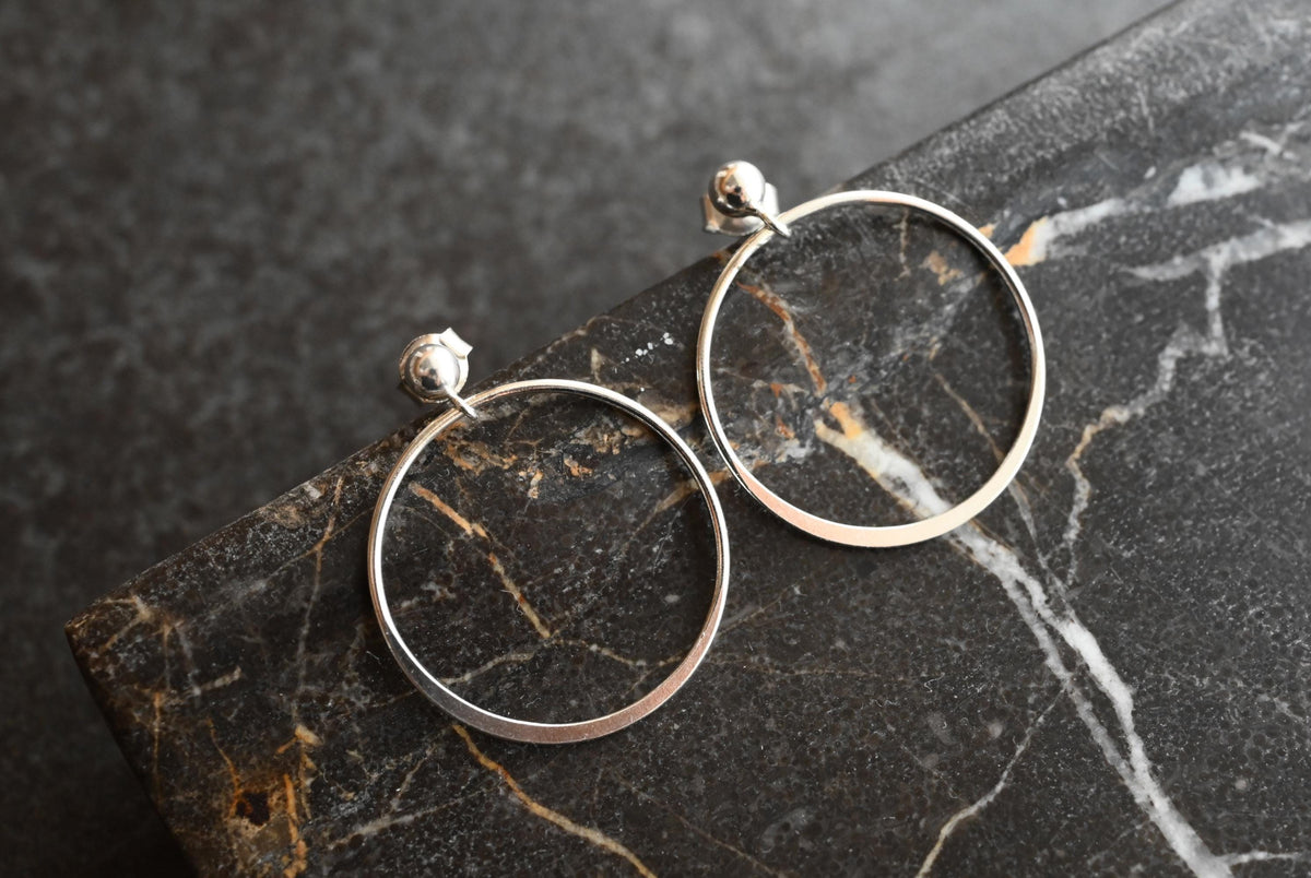 Silberne Kreis-Ohrstecker · CIRCLES | 925er Sterling Silber | Schmuckgeschenk